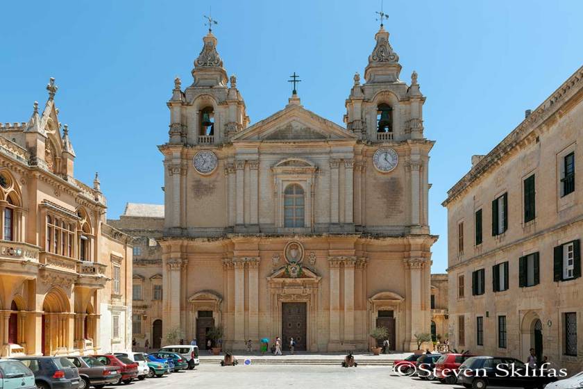 St Pauls Cathedral. Mdina. Malta.