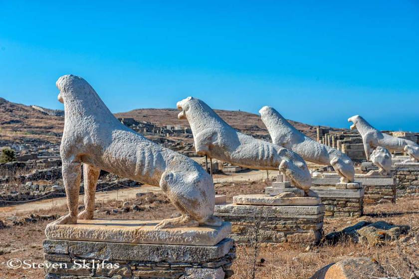 Terrace of the Lions. Delos. Greece.