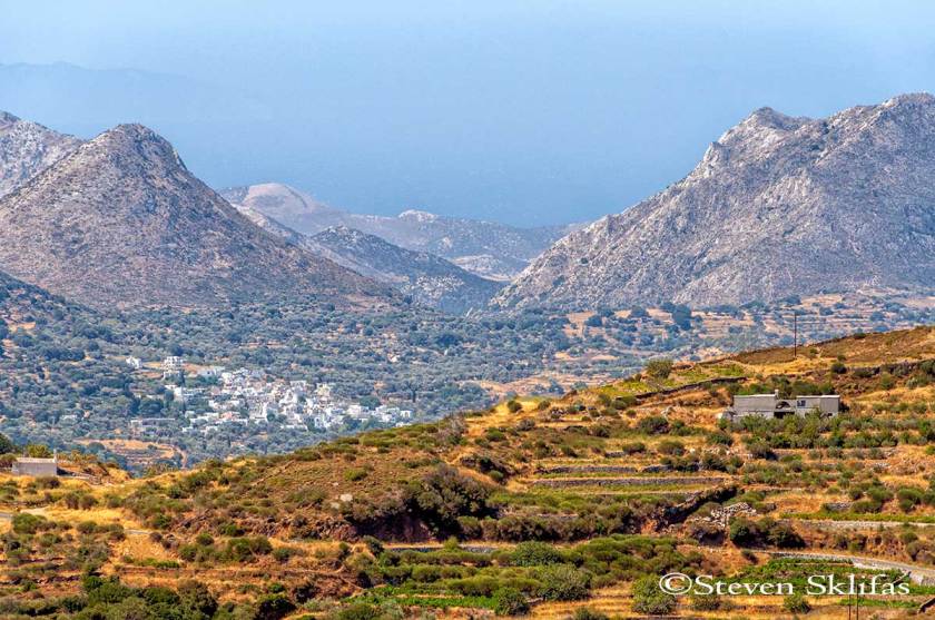 Scenic rugged landscape. Naxos. Cyclades. Greece.