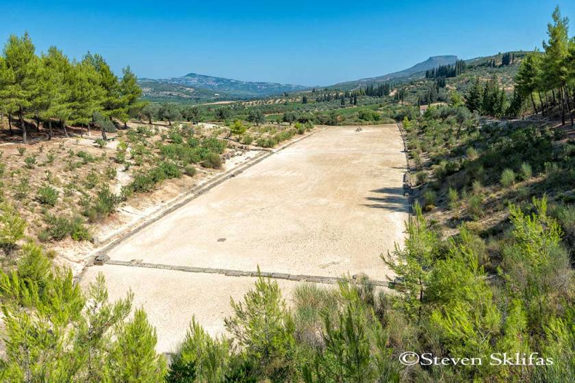 Ancient Greek Stadium. Nemea. Peloponnese. Greece.